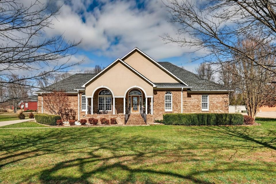 Brick home exterior real estate photography in Tennessee
