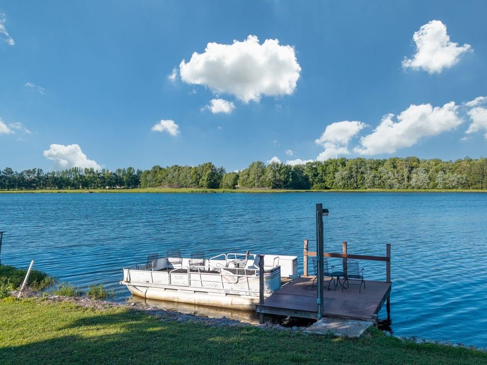 Lake dock real estate photography