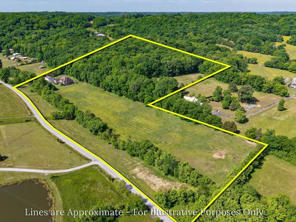 Acreage aerial drone photography for a real estate listing