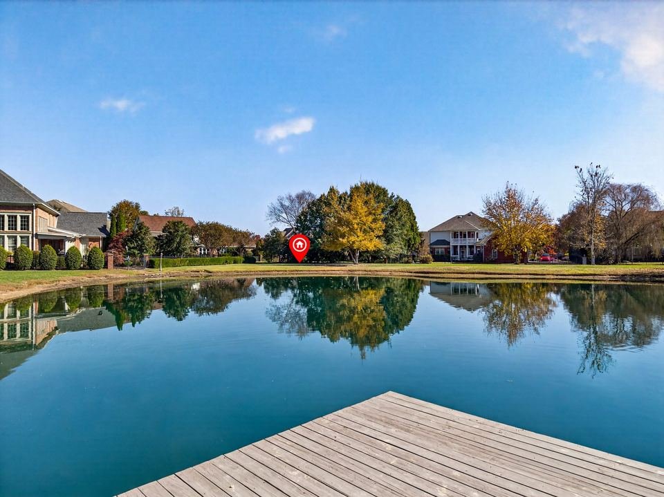 Pond view real estate photography
